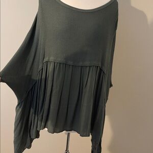 Women's Green Layered Top